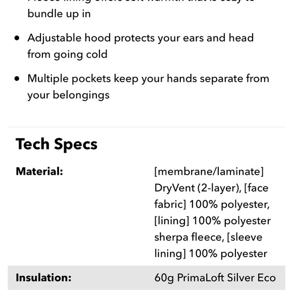 ❌SOLD❌North Face Firesyde Insulated Jacket - Picture 5 of 8